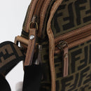 FENDI Zucca Canvas Umhängetasche Schwarz Braun Original 180611-10