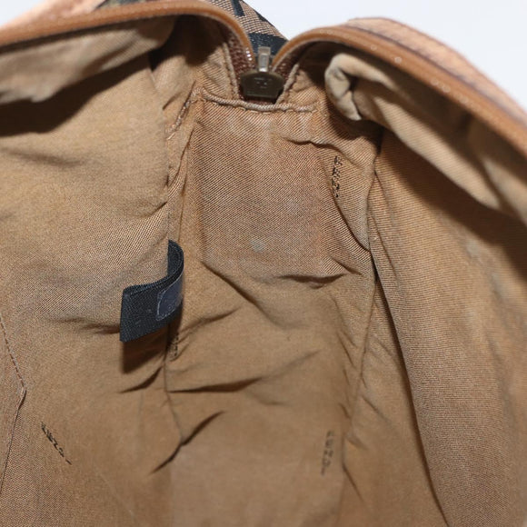 FENDI Zucca Canvas Umhängetasche Schwarz Braun Original 180611