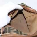FENDI Zucca Canvas Umhängetasche Schwarz Braun Original 180611-21