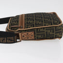 FENDI Zucca Canvas Umhängetasche Schwarz Braun Original 180611-4