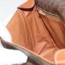 CELINE Macadam Canvas Schoudertas PVC Leer Bruin Goud Auth 180612A-19