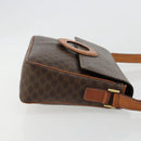 CELINE Macadam Canvas Schoudertas PVC Leer Bruin Goud Auth 180612A-4
