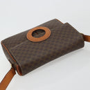 CELINE Macadam Canvas Schoudertas PVC Leer Bruin Goud Auth 180612A-6