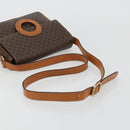 CELINE Macadam Canvas Schoudertas PVC Leer Bruin Goud Auth 180612A-7