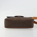 CELINE Macadam Canvas Schoudertas PVC Leer Bruin Goud Auth 180612A-9