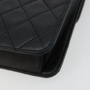 CHANEL Matelasse Chain Shoulder Bag Lamb Skin Black Gold CC Auth 180617-12