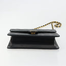 CHANEL Matelasse Chain Shoulder Bag Lamb Skin Black Gold CC Auth 180617-9