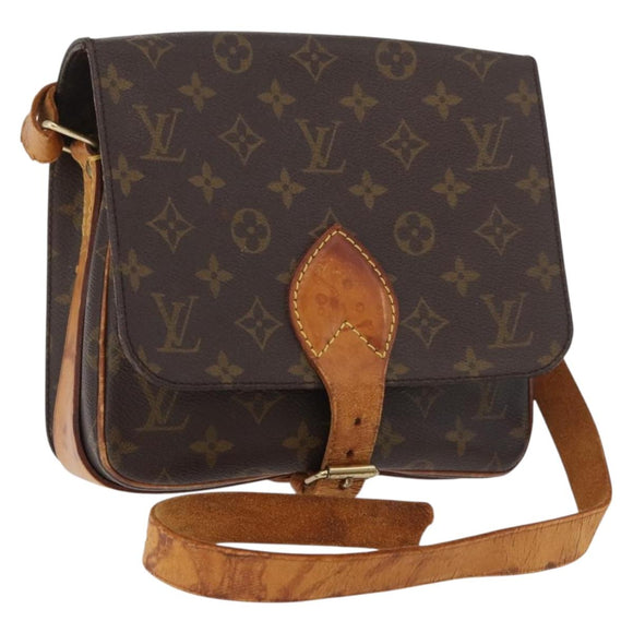 LOUIS VUITTON Monogram Cartouchiere MM Shoulder Bag M51253 LV Auth 180619