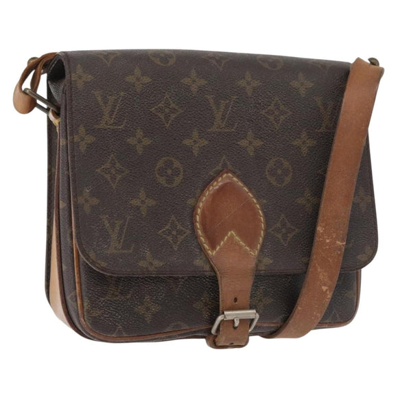 LOUIS VUITTON Monogram Cartouchiere MM Shoulder Bag M51253 LV Auth 180623