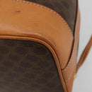 CELINE Macadam Canvas Purse Shoulder Bag PVC Leather Brown Gold Auth 180626A-10