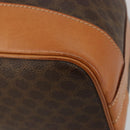 CELINE Macadam Canvas Purse Shoulder Bag PVC Leather Brown Gold Auth 180626A-12