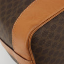 CELINE Macadam Canvas Purse Shoulder Bag PVC Leather Brown Gold Auth 180626A-13