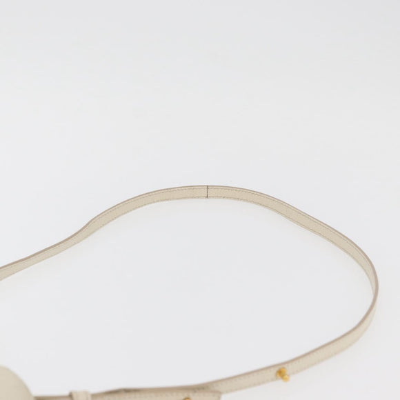CELINE Tote Bag Leather 2way Ivory Gold Auth 180628