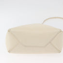CELINE Tote Bag Leather 2way Ivory Gold Auth 180628-5