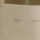 CELINE Tote Bag Leather 2way Ivory Gold Auth 180628-19