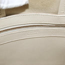 CELINE Tote Bag Leather 2way Ivory Gold Auth 180628-20