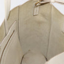CELINE Tote Bag Leather 2way Ivory Gold Auth 180628-21