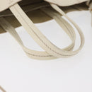 CELINE Tote Bag Leather 2way Ivory Gold Auth 180628-7