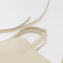 CELINE Tote Bag Leather 2way Ivory Gold Auth 180628-14