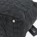CHANEL New Travel Line Tote Bag Nylon Black Silver CC Auth 180630A-15
