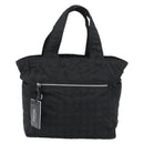CHANEL New Travel Line Tote Bag Nylon Black Silver CC Auth 180630A-13
