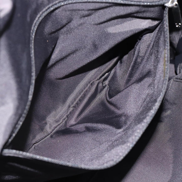 CHANEL New Travel Line Tote Bag Nylon Black Silver CC Auth 180630A