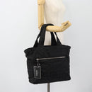 CHANEL New Travel Line Tote Bag Nylon Black Silver CC Auth 180630A-24