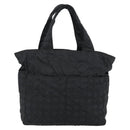 CHANEL New Travel Line Tote Bag Nylon Black Silver CC Auth 180630A-2