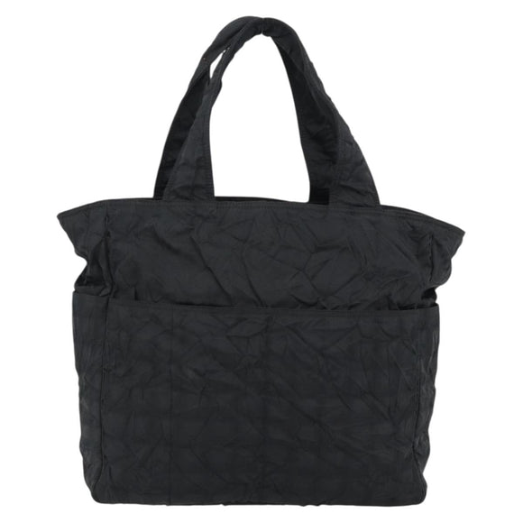CHANEL New Travel Line Tote Bag Nylon Black Silver CC Auth 180630A