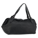 BOTTEGA VENETA INTRECCIATO Hand Bag Leather Black Auth 180631SAV-1