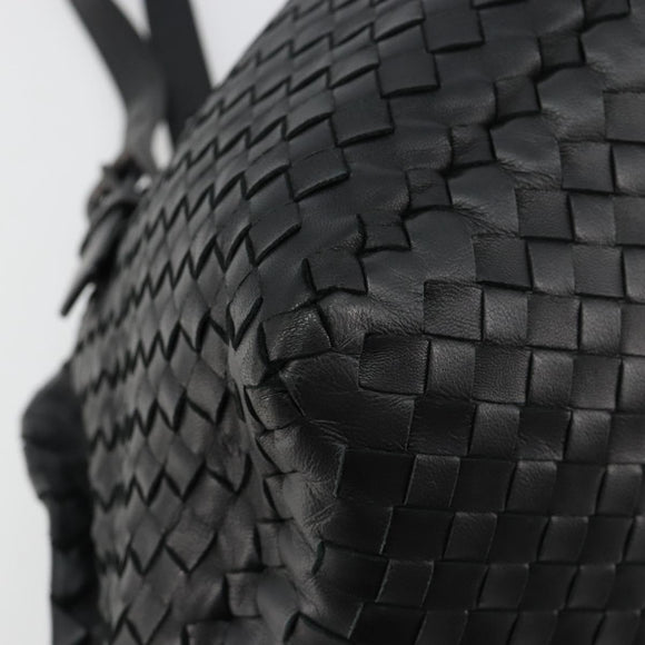 BOTTEGA VENETA INTRECCIATO Hand Bag Leather Black Auth 180631SAV
