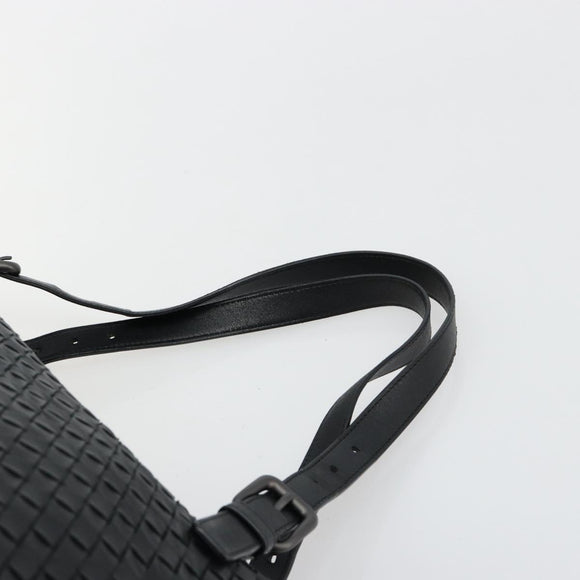 BOTTEGA VENETA INTRECCIATO Hand Bag Leather Black Auth 180631SAV