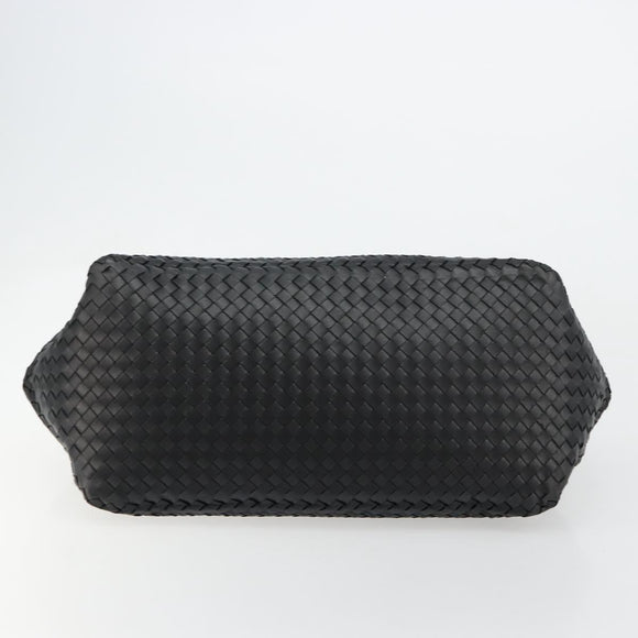 BOTTEGA VENETA INTRECCIATO Hand Bag Leather Black Auth 180631SAV