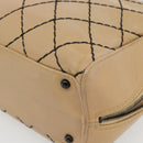 CHANEL Wild Stitch Tote Tas Leer Beige CC Auth 180632-14
