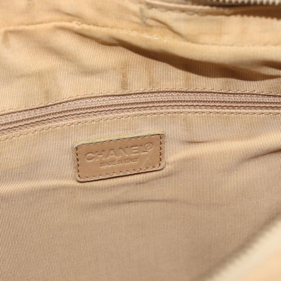 CHANEL Wild Stitch Tote Tas Leer Beige CC Auth 180632