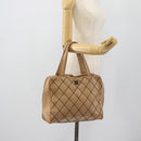 CHANEL Wild Stitch Tote Tas Leer Beige CC Auth 180632-26