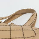 CHANEL Wild Stitch Tote Tas Leer Beige CC Auth 180632-8