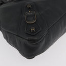 BALENCIAGA The First Hand Bag Leather 2way Black 103208 Auth 180633SAM-12