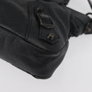 BALENCIAGA The First Hand Bag Leather 2way Black 103208 Auth 180633SAM-13