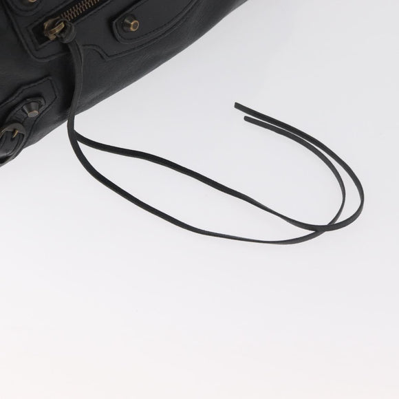 BALENCIAGA The First Hand Bag Leather 2way Black 103208 Auth 180633SAM