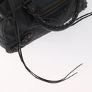 BALENCIAGA The First Hand Bag Leather 2way Black 103208 Auth 180633SAM-17