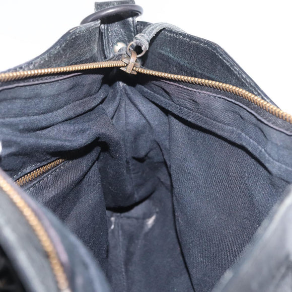 BALENCIAGA The First Hand Bag Leather 2way Black 103208 Auth 180633SAM