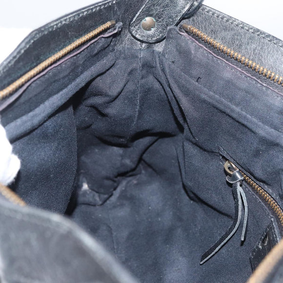 BALENCIAGA The First Hand Bag Leather 2way Black 103208 Auth 180633SAM