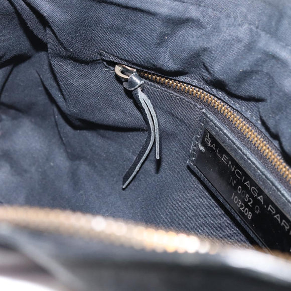 BALENCIAGA The First Hand Bag Leather 2way Black 103208 Auth 180633SAM