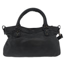 BALENCIAGA The First Hand Bag Leather 2way Black 103208 Auth 180633SAM-3