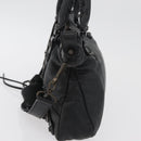 BALENCIAGA The First Hand Bag Leather 2way Black 103208 Auth 180633SAM-4