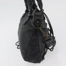 BALENCIAGA The First Hand Bag Leather 2way Black 103208 Auth 180633SAM-5