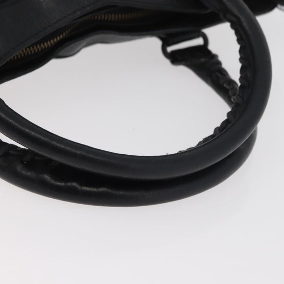 BALENCIAGA The First Hand Bag Leather 2way Black 103208 Auth 180633SAM