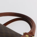 CELINE Macadam Canvas Boston Bag PVC Leather Brown Gold Auth 180637-9