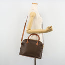 CELINE Macadam Canvas Hand Bag PVC Leather 2way Brown Gold Auth 180638A-24